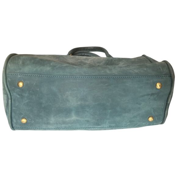 Jesslyn Blake Urban Outfitters green cow skin leather bag with detachable strap - Picture 7 of 12